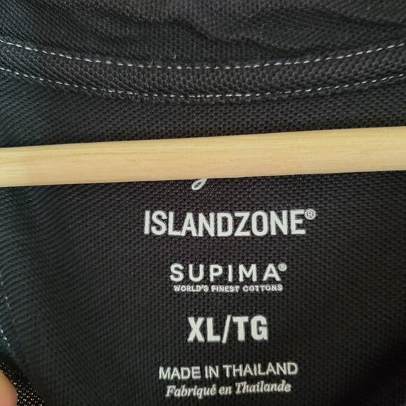 Tommy Bahama IslandZone Polo XL | Supima Cotton Blend Shirt | Black Performance - Picture 2 of 4